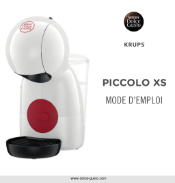 Krups YY4202FD Nescafe Dolce Gusto Piccolo XS Machine à expresso Manuel utilisateur