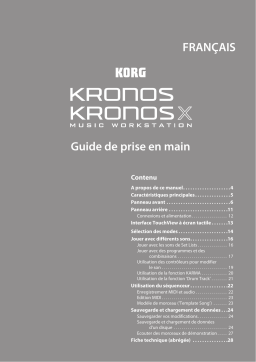 Korg Kronos X Guide de démarrage rapide