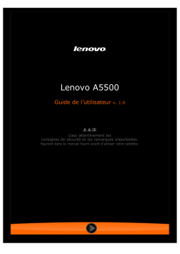 Lenovo IDEATAB A8-50 (59407833) Manuel utilisateur