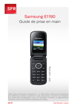 Samsung GT-E1190 sfr Manuel utilisateur