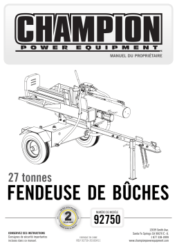 Champion Power Equipment 92750 Manuel utilisateur