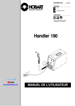 HobartWelders HANDLER 190 AND H100S4-10 GUN Manuel utilisateur