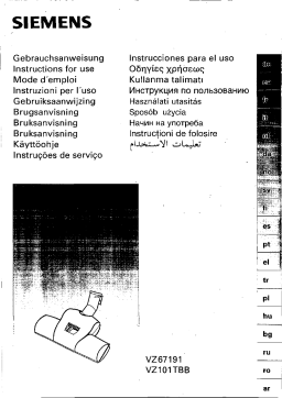 Siemens Vacuum cleaner, floor model Manuel utilisateur