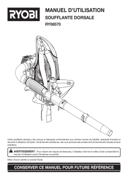 Ryobi RY08570 Manuel utilisateur