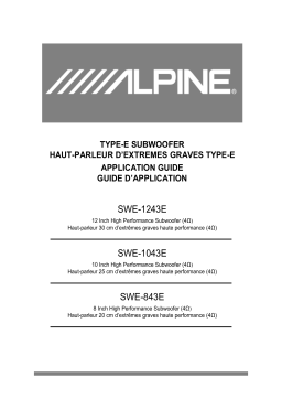 Alpine SWE-843E Manuel utilisateur