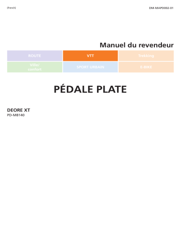 Shimano PD-M8140 Pédale (plate) Manuel utilisateur | Fixfr