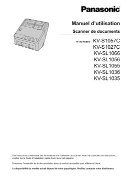 Panasonic KV-SL1056KV SL1056 Manuel utilisateur