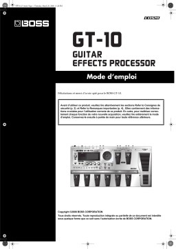 Roland GT-10 Manuel utilisateur