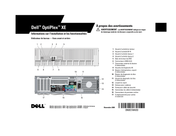Dell OptiPlex XE desktop Guide de démarrage rapide | Fixfr