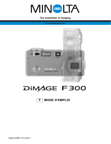 KONICA DiMAGE F300 Mode d'emploi | Fixfr