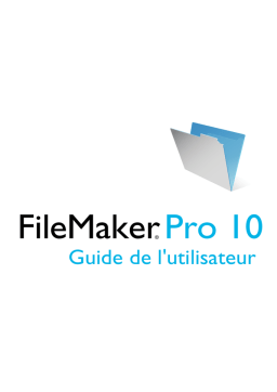 Filemaker Pro 10 Manuel utilisateur