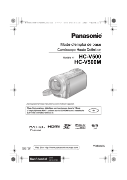 Panasonic HC V500M Mode d'emploi