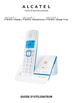 Alcatel Versatis F230 Téléphone sans fil Manuel utilisateur