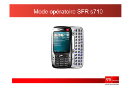 SFR S710 Manuel utilisateur