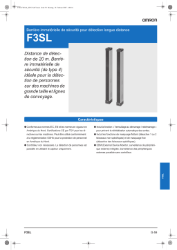 Omron F3SL Manuel utilisateur