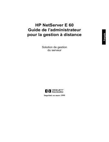 Manuel du propriétaire | HP E SERVER Manuel utilisateur | Fixfr