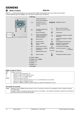 Siemens RDE100 Manuel utilisateur