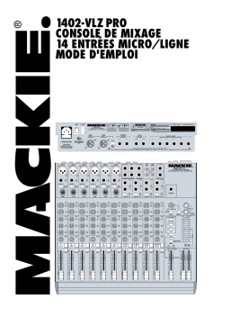 Mackie 1402-VLZ PRO Manuel utilisateur