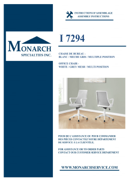 Monarch Specialties I 7294 OFFICE CHAIR Manuel utilisateur