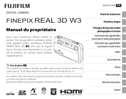 Fujifilm FinePix Real 3D W3 Manuel utilisateur