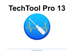 Micromat TechTool Pro 13 Manuel utilisateur