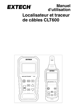 Extech Instruments CLT600 Advanced Cable Locator and Tracer Kit Manuel utilisateur