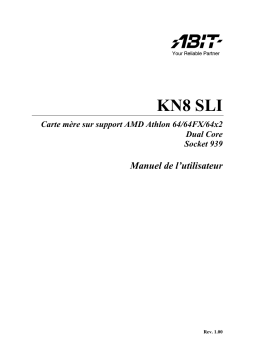 Abit KN8-SLI Manuel utilisateur