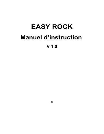 Manuel du propriétaire | ITT Easy Rock Manuel utilisateur | Fixfr