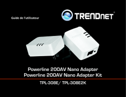 Trendnet TPL-308E2K Powerline 200 AV Nano Adapter Kit Manuel utilisateur