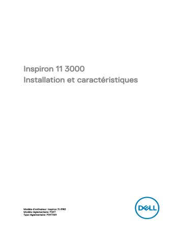 Dell Inspiron 11 3162/3164 laptop Guide de démarrage rapide | Fixfr