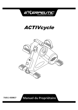 Exerpeutic 7103 Activcycle Manuel utilisateur