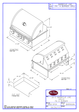 Cal Flame BBQVP4 4-Burner Built-In Propane Gas Grill in Stainless Steel with 30 in. Double Access Door, Mini Fridge and Side Burner Manuel utilisateur