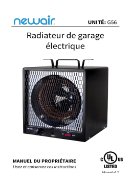 NewAir G56-REM Remanufactured Portable Electric Garage Heater  Manuel utilisateur