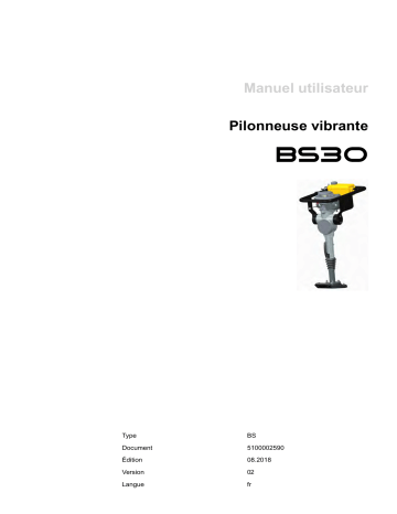 Wacker Neuson BS30 2 Stroke Rammer Manuel utilisateur | Fixfr