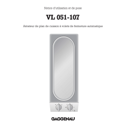 Gaggenau VL051107 Manuel utilisateur