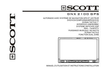 SCOTT DNX 2100 GPS Manuel utilisateur | Fixfr