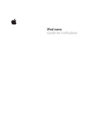 Manuel du propriétaire | Apple iPod nano Manuel utilisateur | Fixfr