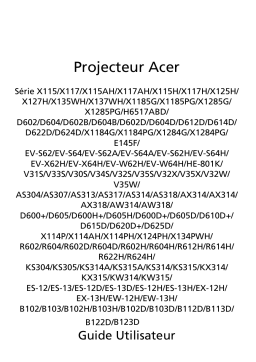 Acer X127H Manuel utilisateur