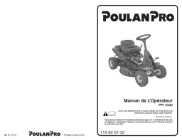 Poulan Pro PP11G30 Riding Mower Manuel du propriétaire