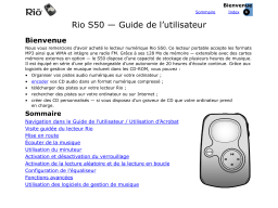 Rio S50 Manuel utilisateur