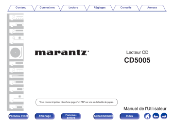 Manuel du propriétaire | Marantz ND8006 Manuel utilisateur | Fixfr