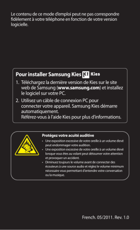 Manuel du propriétaire | Samsung GALAXY S IIIGT-I9300GALAXY S 3 Manuel utilisateur | Fixfr