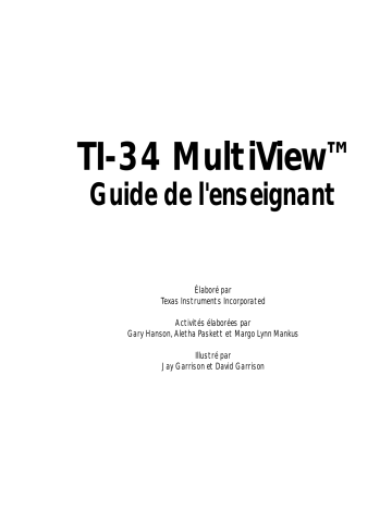 Manuel du propriétaire | Texas Instruments TI-34 MultiView Manuel utilisateur | Fixfr