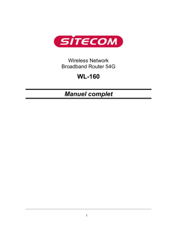 Manuel du propriétaire | Sitecom WL-160 Manuel utilisateur | Fixfr