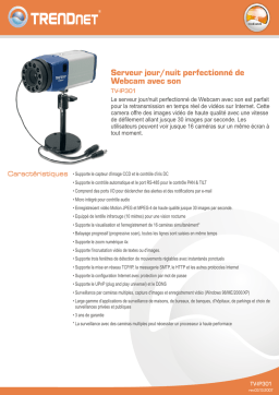 Trendnet TV-IP301 ProView Advanced Day/Night Network Camera Fiche technique