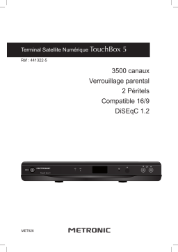 Metronic TERMINAL NUMERIQUE TOUCHBOX 5 Manuel utilisateur