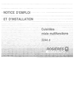 ROSIERES 2244 D Manuel utilisateur