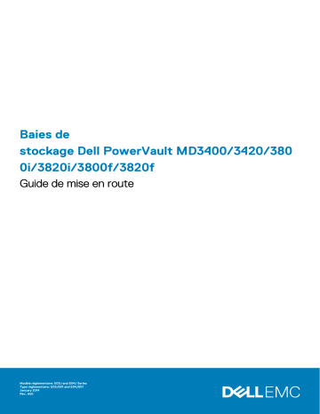 PowerVault MD3820f | Dell PowerVault MD3820i storage Guide de démarrage rapide | Fixfr