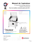 Cleveland SE95032 R7 (Skillet TR Electric) Manuel utilisateur