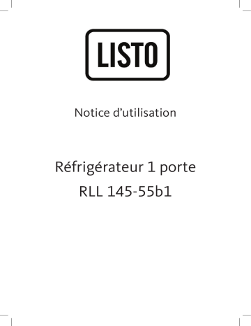 Manuel du propriétaire | Listo RLL145-55B3 Manuel utilisateur | Fixfr